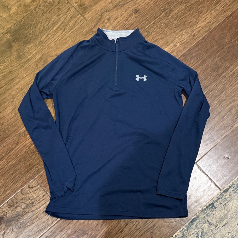 Under Armour 1/2 Zip Dark Blue Long Sleeve Pullover
